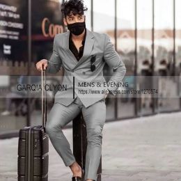 Suits 2024 Slim Fit Wedding Suit For Men 2 Pieces Fashion Business Elegant Italian Style