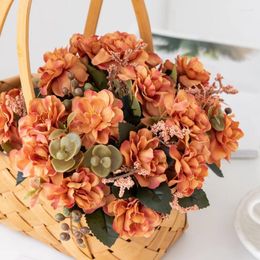 Decorative Flowers 26Cm Artificial For Wedding Silk Cherry Vase Home Decor Living Room Accessories Diy Christmas Wreath Scrapbook