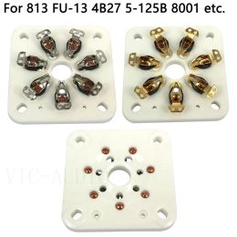 Amplifier DIY Amplifier 5PCS 7Pins Vacuum Tube Sockets Ceramic Base For 813 FU13 4B27 5125B 8001 Vacuum Tube Amplifier DIY