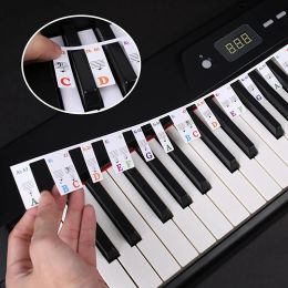 Keyboards 61 Keys 88 Keys Removable Piano for KEY Labels Piano Keyboard Stickers Piano Rake Notes Marker Overlay for Piano Fingering