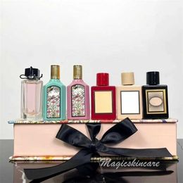 Women Perfume 5ml*6 set Flora Bloom EDP EDT intense Fragrance for Lady Girl with Good Smell High Quality Spray gift box free ship