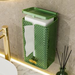 Tissue box Wall-mounted facial tissue towel storage box Toilet toilet kitchen upside down paper box 3127