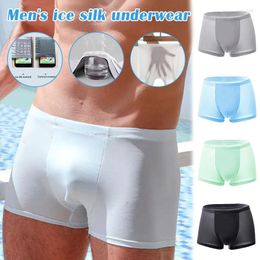 Underpants Ly Men Ice Silks Breathable Underwear Seamless Quick Dry Briefs Shorts Trunks