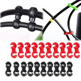 Parts 10Pcs/Set S Buckle Bike Brake Derailleur Shift Clips Buckle Cable Line Tube Rotatable MTB Brake Line Clip Ring Clasp