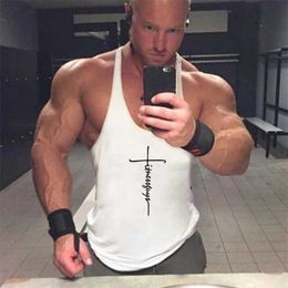 Men's Tank Tops Brand new gym attire mens fitness vest cotton sleeveless vest sports shirt mens sports shirt topL2404
