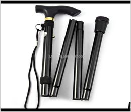 Trekking Poles And Camping Hiking Sports Outdoors Drop Delivery 2021 Adjustable Aluminium Metal Cane Walking Stick Folding Column O6967202