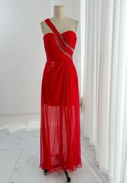 Party Dresses Red Sex Tube Top Pure Colour Chiffon Slim Fit A Feast Wedding Evening Dress Skirt M1991