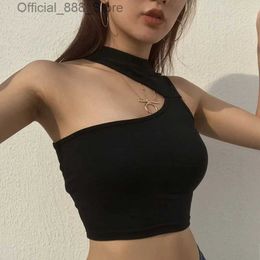 Women's Tanks Camis 2020 Summer Sleless Sexy Women Girls Summer Vest Crop Top Shirt Blouse Casual Slim Black Tanks Hot S M L d240427