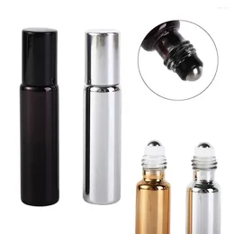 Storage Bottles Essential Oil 10ml Roll On Stainless Steel Roller Ball Massager Eye Cream Perfume Refillable Empty Bottle Container