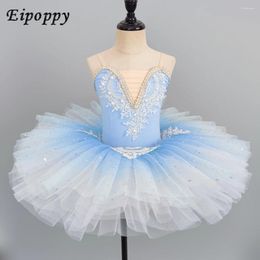 Stage Wear Children's Professional Ballet Dance Dress Girls Soft Veil Exercise Clothing Tulle Tutu Skirt