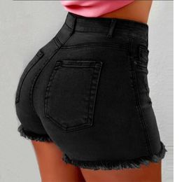 Denim shorts for women, oversized jeans with tassels and holes, high waisted hot pants for women, sexy shorts, three piece pants