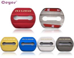 For Nissan Nismo Stainless Steel Car Door Lock Protective Cover Case Auto Accessories Car Styling 4pcslot8653934