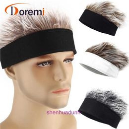 Mens wig headband short hair inch long handsome various styles high-temperature silk synthetic fiber