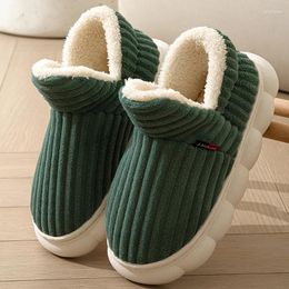 Slippers Winter Cotton Women Thickened Soft Bottom Indoor Home Warm Shoes Plush Men For