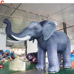 Outdoor Activities 2024 new design 8m long (26ft) with blower inflatable elephant cartoon big inflatable animals for event advertising decoration