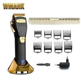 Hair Trimmer New WMARK NG-2032 Cordless Electric Scissor with LCD Display 5 Cutting Speed Conical Blades Q240427