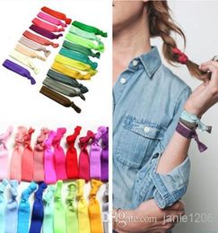 20 Colors New Knotted Ribbon Hair Tie Ponytail Holders Stretchy Elastic Headbands KidsWomen Hair Accessory5185924