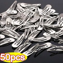 Hair Clips Barrettes 10-50 pieces of simple silver hair clip BB buckle used for DIY handmade bucket Y2K womens styling tool accessories