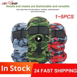 Cycling Caps 1-5PCS Motorcycle Hood Face Mask Unisex Balaclava Bandana Full Cover Tactical Shield Hat Ski Scarf Summer Sun UV