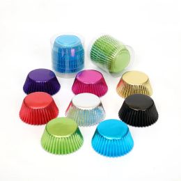 Moulds 100pcs Thickened Aluminum Foil Cups Cupcake Liners Mini Cake Muffin Molds for Baking