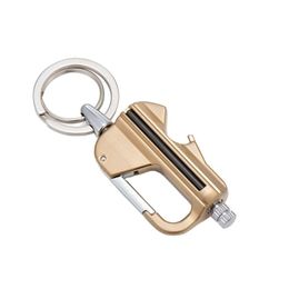 Wholesale HY697 Bottle Opener Keychain Creative Outdoor Waterproof and Windproof Match Lighters Cigarette