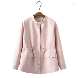 Women's Jackets Temperament Jacket Women 2024 Solid Fashion Loose Spring Autumn Casual Windbreaker Coat Female Cardigan Outerwear Ladies