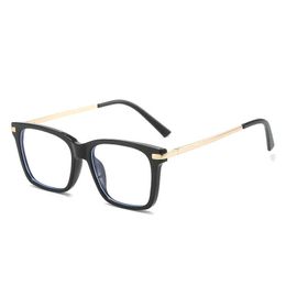 Designer Sunglasses New TR spring leg anti blue light flat lens for men and womens fashion can be paired with myopia glasses frame