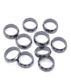 6mm Wide Band Rings Fashion No Magnetic Hematite Magnet Ring For Man Mix 6 to 136028509