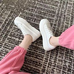 Casual Shoes Trend Spring Autumn Canvas White Women Platform Luxury Thick Sole Heightening Fashion Woman Vulcanised Sneakers