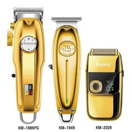 Hair Trimmer Kemei professional precision machining hair cutting kit electric cordless clipper mens machine KM-1949 KM-1986PG KM-2028 Q240427