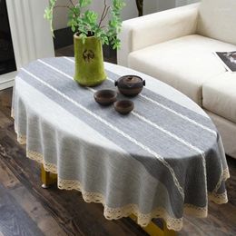 Table Cloth Fashion Nordic Coffee Tablecloth Cotton Linen Long Oval Tea Classical Duck Egg-Shaped Living Room Cover