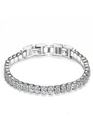 Women Stainless Steel Tennis Bracelet Cubic Zirconia Stones Crystals Hip Hop Jewelry 19cm304v73909288340842