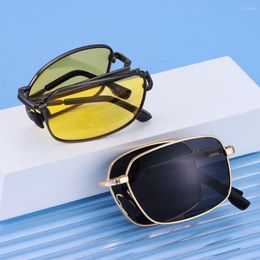 Sunglasses Square Night Vision Folding Portable Driving Glasses Pochromic For Men Polarized6505262