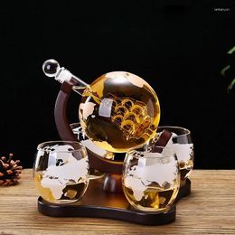 Bar Products Globe Wine Container Board Wood Frame Sailing Glass Bottle Vodka Global Craft