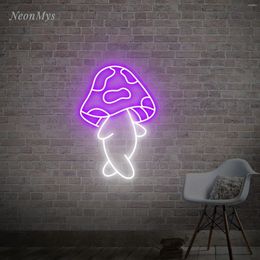 Table Lamps Cut Running Mushroom Led Night Lights Bedroom Room Wall Art Decor Flex Neon Sign Home Decoration Children Gifts 40 28CM USB