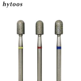 Bits HYTOOS Column Diamond Nail Drill Bit 3/32" Rotary Cuticle Burr Manicure Cutters Nail Accessories Russian Bits Mills Tool