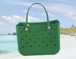 Storage Bags Large Size Rubber Beach Bags Waterproof Sandproof Outdoor EVA Portable Travel Bags Washable Tote Bag for Beach Sports Market P230510 Hollow Out Bag 608