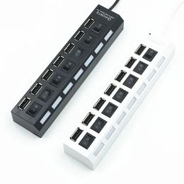 new USB 2.0 Hub USB Hub 2.0 Multiple USB Splitter 3 Hab with Power Adapter 7-port Multiple Extender 2.0 USB3 Hub with PCv Switch for USB Hub