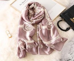 Scarves 2022 Spain Skull Pure Silk Scarf Ladies Fashion Shawls And Wraps Bandana Pashmina Summer Beach Hijab Snood 180 90Cm2261027