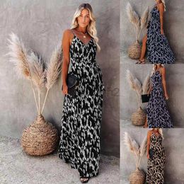 Basic Casual Dresses Designer Dress New Women's Dress Split Hanging Strap Sexy Printed Mid length Dress