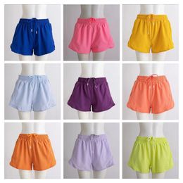 womens sports lu shorts yoga shorts fitness high waist slim quick dry breathable high elasticity nylon material pants pocket quick dry speed up gym clothes shorts