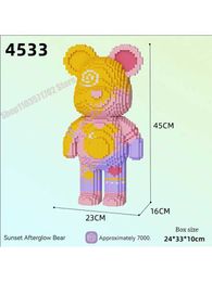 Transformation toys Robots Creative Love Violent Bear Big Bear Model and Light Brick Toy Childrens Christmas GiftL2404