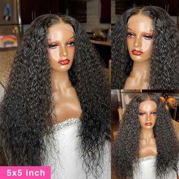 Synthetic Wigs Shuibo Lace Front Wig 4x4 5x5 Closed 13x4 13x6 HD 360 Curled Human Hair Q240427