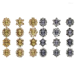 Brooches 12pcs Alloy Beauty For Head Brooch Year Gift Victorian Badge Christmas Ornaments Clothes Accessories Deco