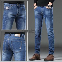 Men's Jeans Men's New Jeans Slim Fit Elastic Feet Pants Youth Regular Men's Fashion Men's Large denim pants Plus Size Pants