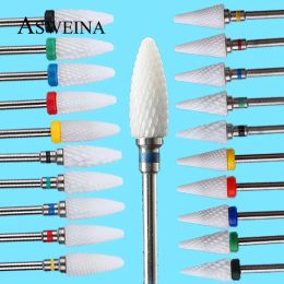 Bits Ceramic Nail Drill Bits Milling Cutter For Nail Manicure Drill Electric Burr Nails Accessories Files All For Manicure Promotion