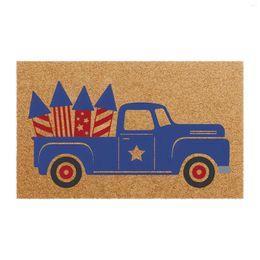 Carpets 40x60cm Independence Day Blue Car Pattern Floor Mats Gift Homiest Decorative Knitted Throw Blanket With Fringe