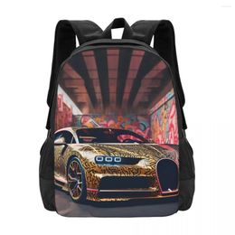 Backpack Sports Car Unisex Wall Graffiti Various Styles Durable Backpacks Streetwear High School Bags Travel Colourful Rucksack