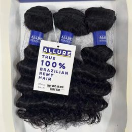 Bundles Package Hair Human Hair Bundles Black Long Deep Wave Wavy Curly Human Hair Bundles Elegant Natural Looking For Daily Use