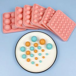 Moulds 9/16/25/36 Cavities Round Balls Chocolate Moulds with Cover Silicone Food Grade Nonstick Candy Cake Ice Cube Baking Supplies
